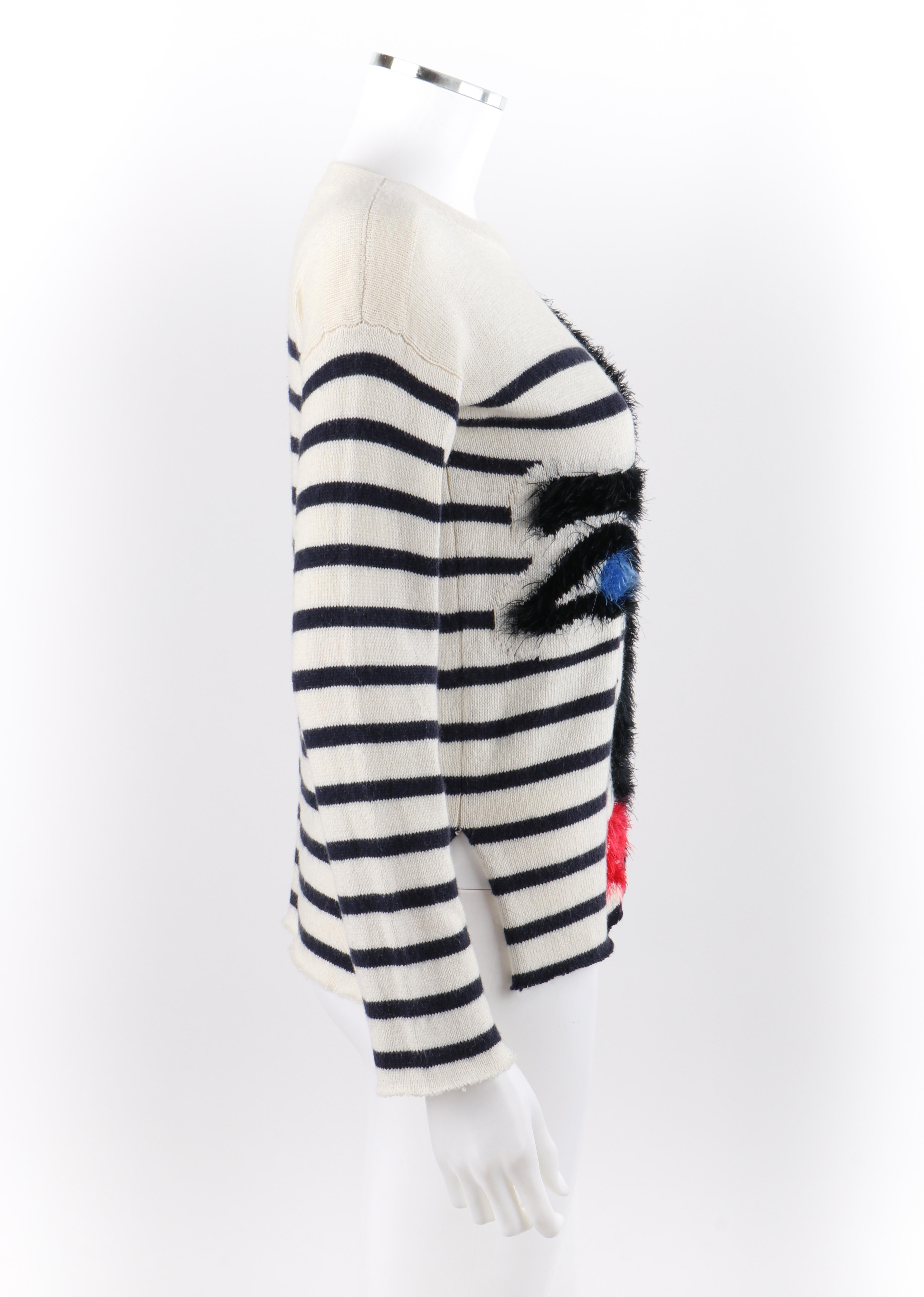 JEAN PAUL GAULTIER x Lindex 2014 Ltd. Ed. Stripe Picasso Face Pattern Sweater In Good Condition In Thiensville, WI
