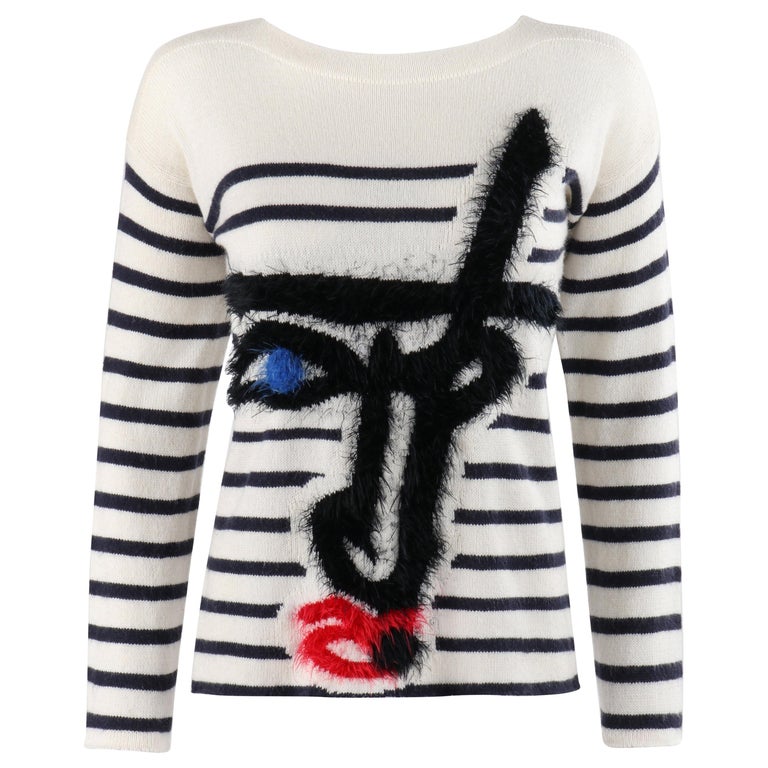 JEAN PAUL GAULTIER x Lindex 2014 Ltd. Ed. Stripe Picasso Face Pattern  Sweater For Sale at 1stDibs | mcqueen jumper