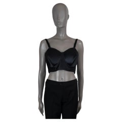 JEAN PAUL GAULTIER x LOTTA VOLKOVA black SATIN BUSTIER Top Shirt 42 L