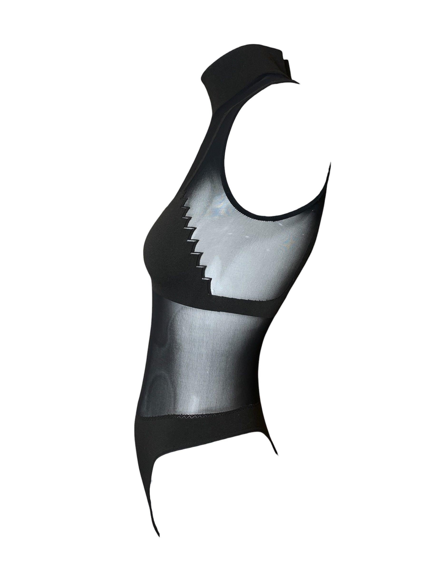 Body de lencería Jean Paul Gaultier x Wolford, años 1999 Negro en venta