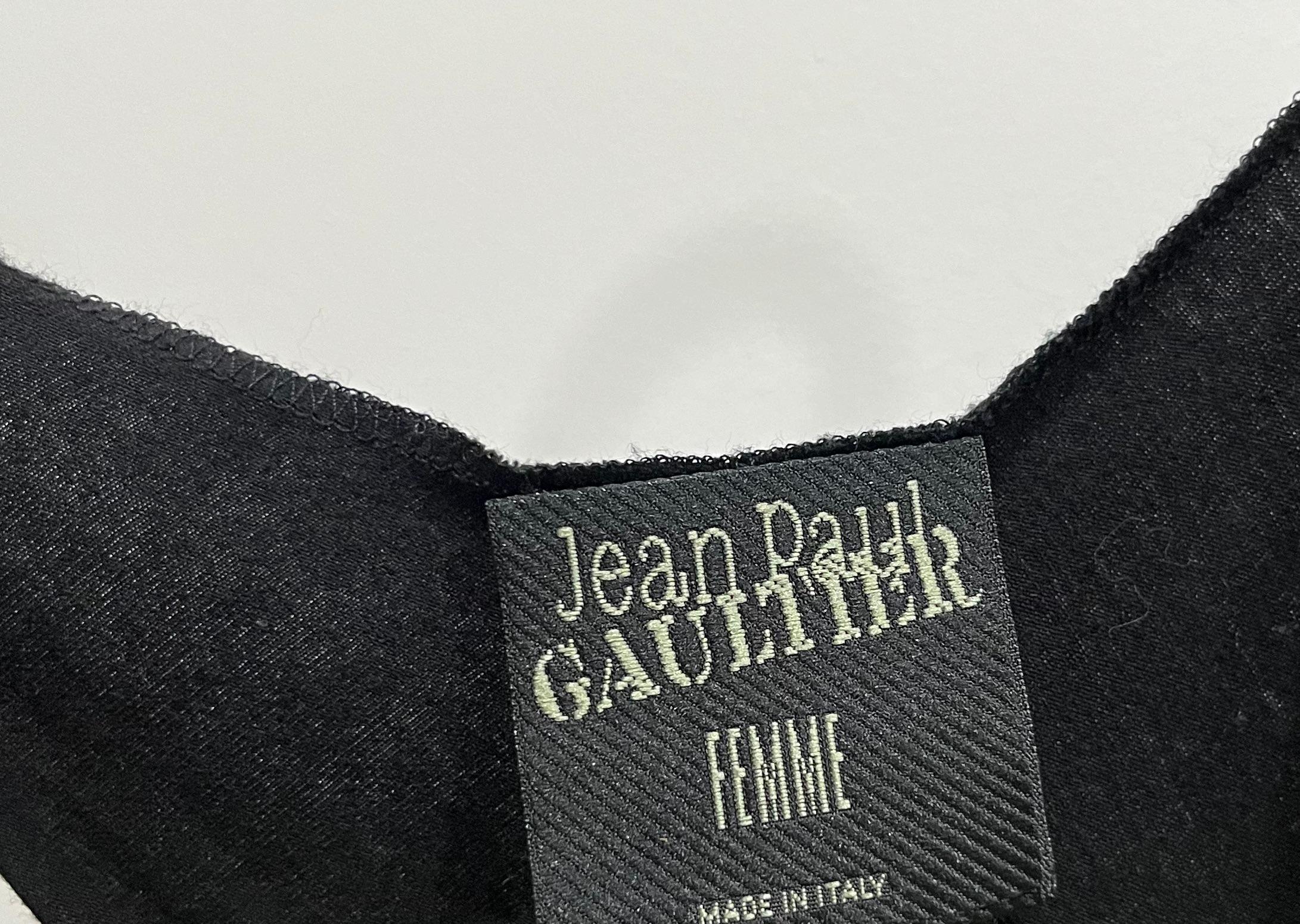 Jean Paul Gaultier Y2K Avant Garde Schwarzes Maxikleid aus Baumwolle im Angebot 6