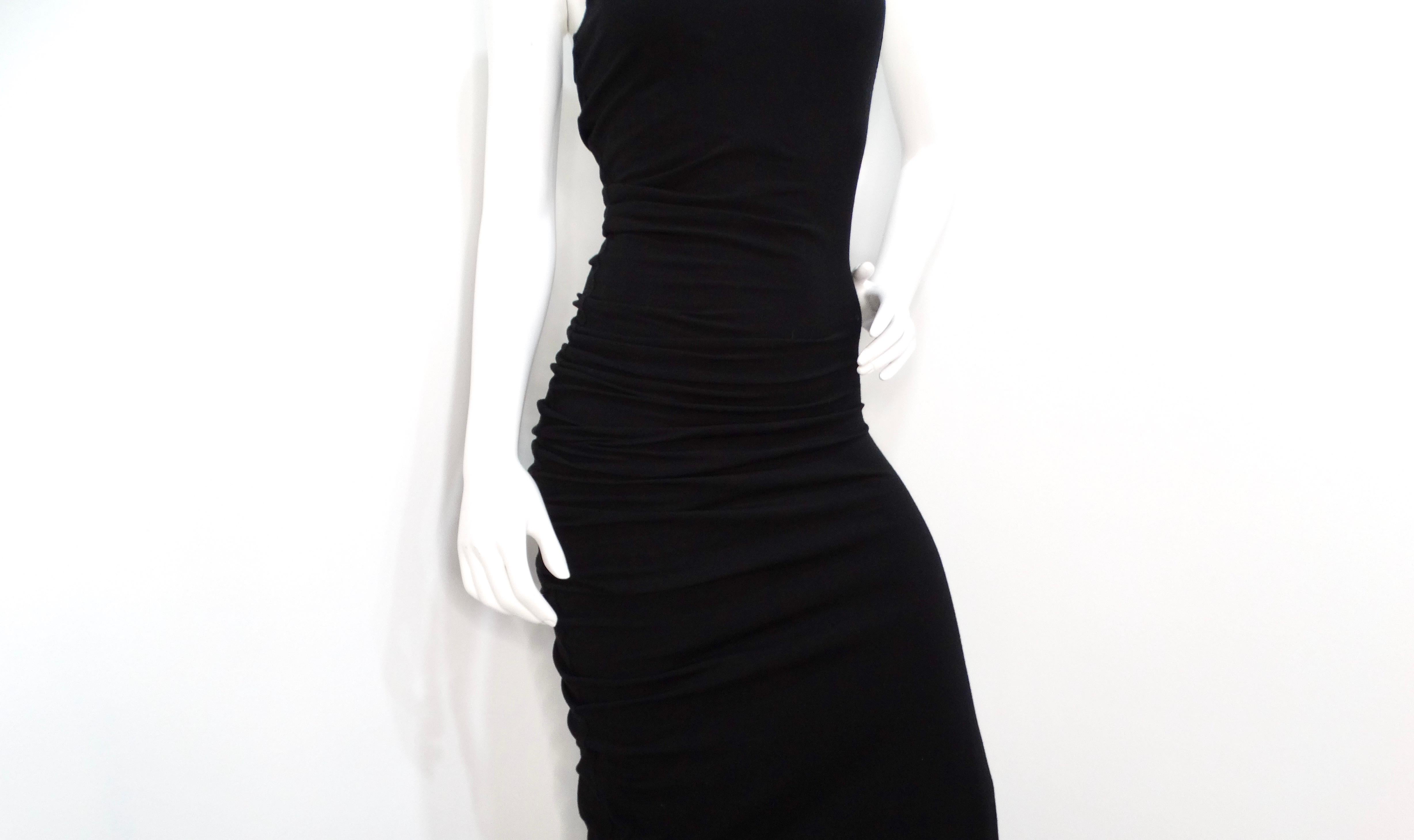 Jean Paul Gaultier Y2K Avant Garde Schwarzes Maxikleid aus Baumwolle Damen im Angebot