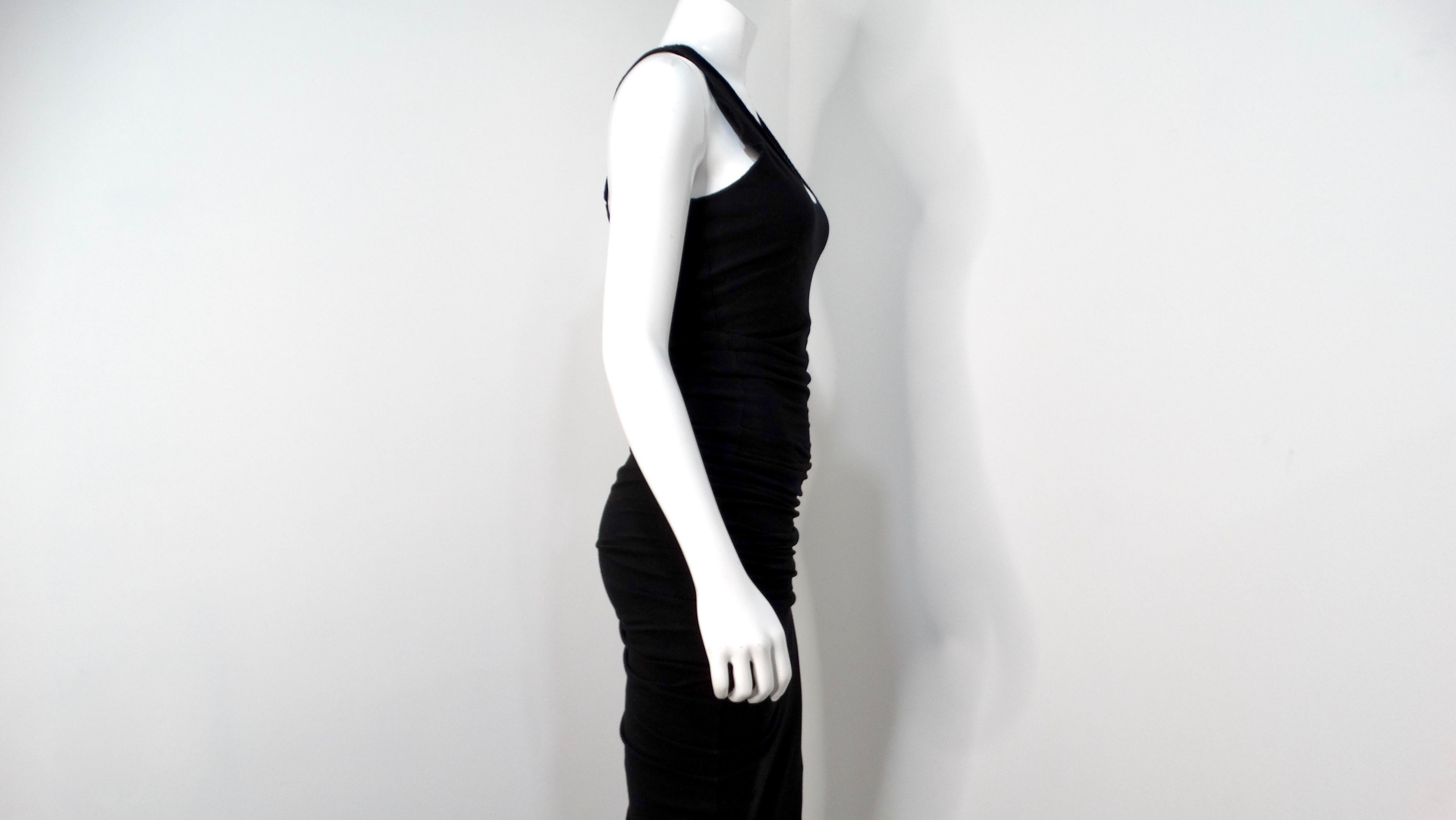 Jean Paul Gaultier Y2K Avant Garde Schwarzes Maxikleid aus Baumwolle im Angebot 1