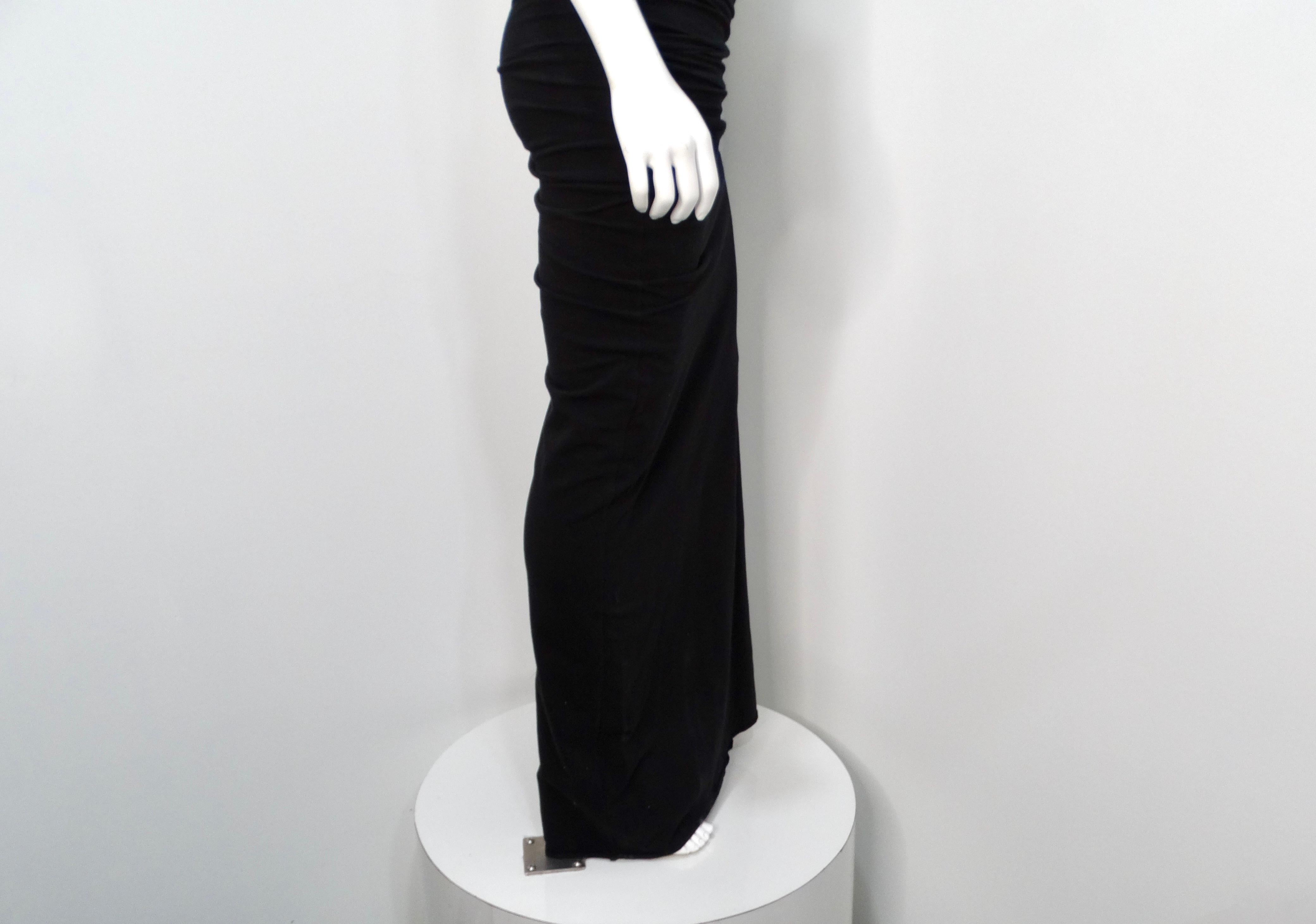 Jean Paul Gaultier Y2K Avant Garde Schwarzes Maxikleid aus Baumwolle im Angebot 2