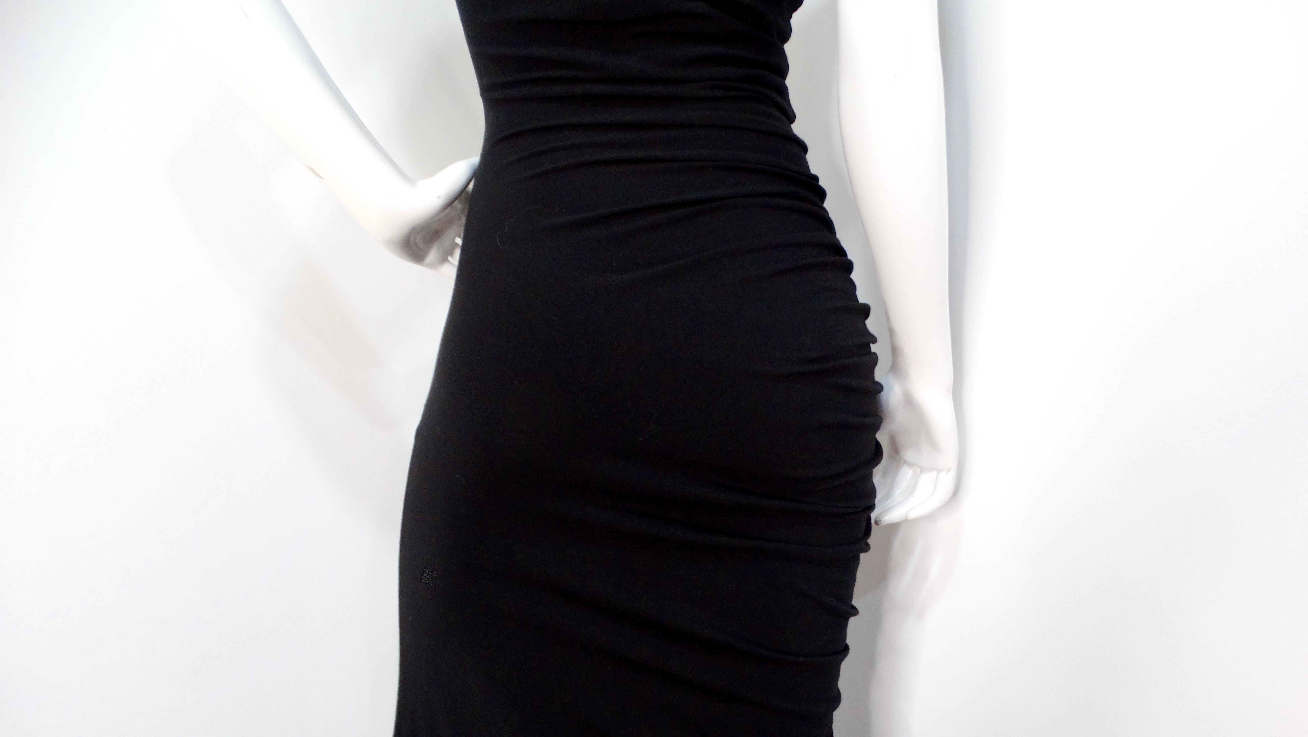Jean Paul Gaultier Y2K Avant Garde Schwarzes Maxikleid aus Baumwolle im Angebot 3
