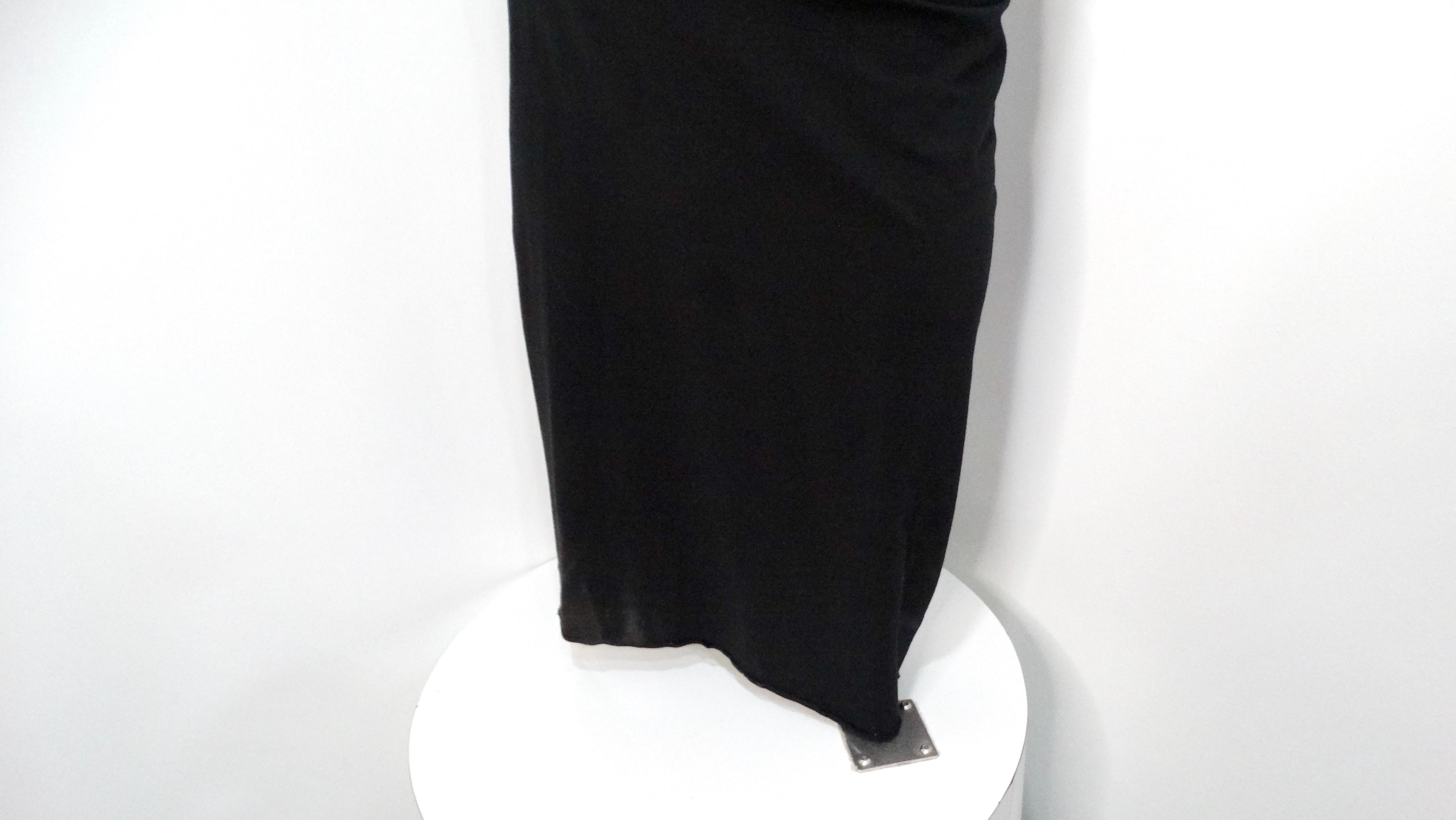 Jean Paul Gaultier Y2K Avant Garde Schwarzes Maxikleid aus Baumwolle im Angebot 4