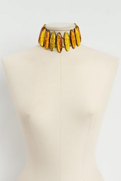 Gargantilla amarilla y naranja Jean Paul Gaultier