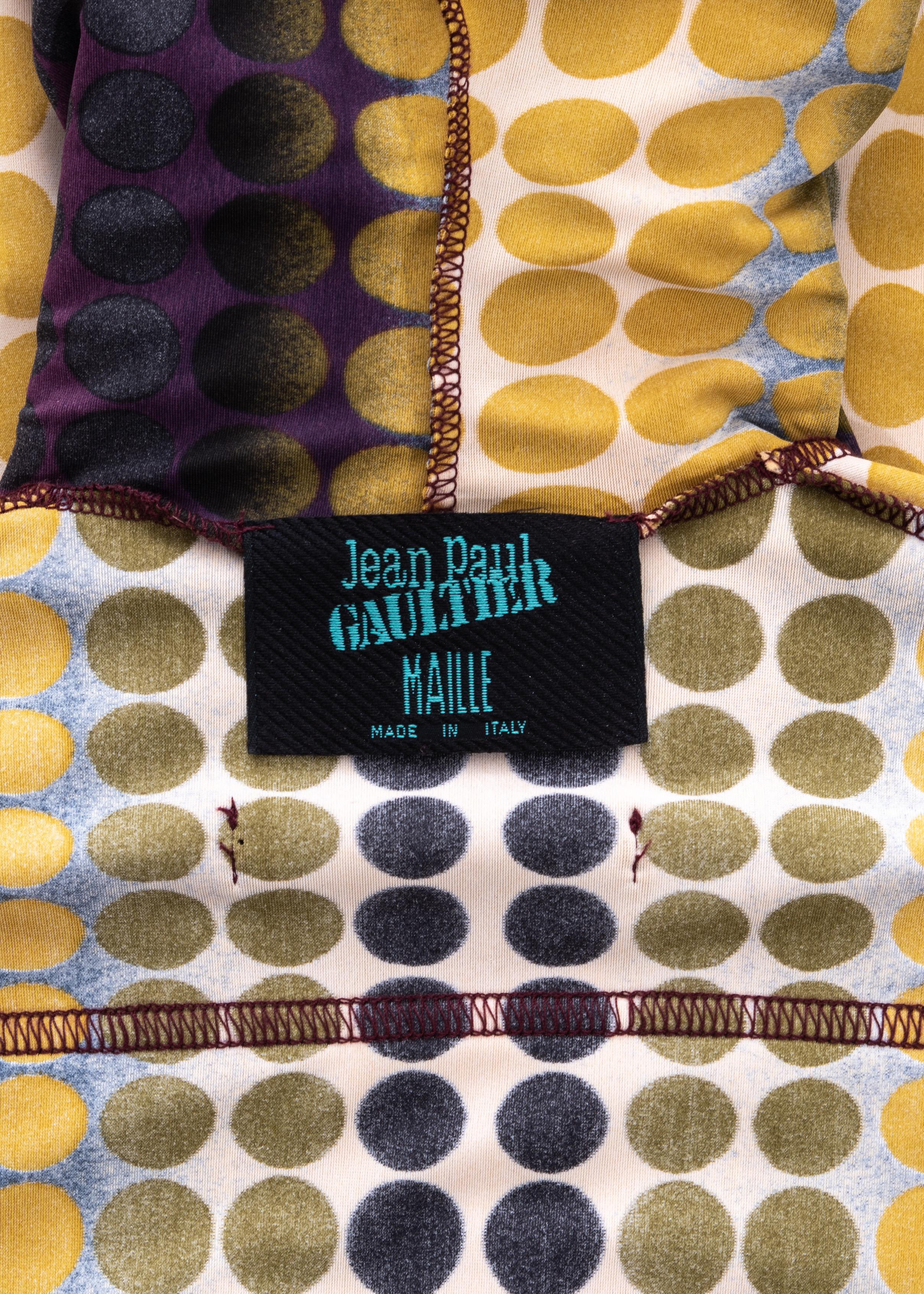 Combinaison à capuche à pois jaunes Jean Paul Gaultier, A/H 1995 en vente 8