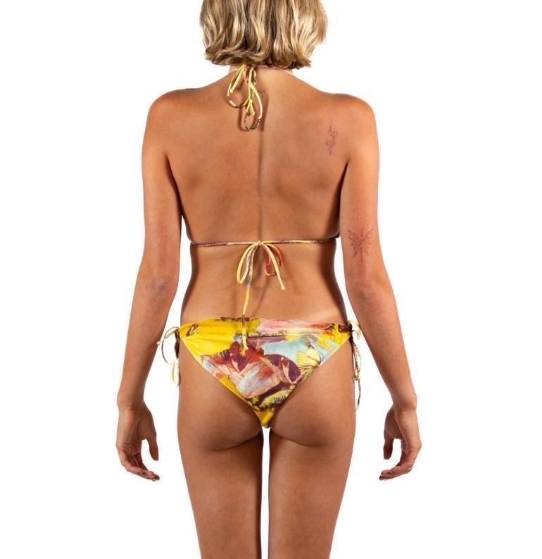 Jean Paul Gaultier Yellow Mesh Flower Swimsuit For Sale 2