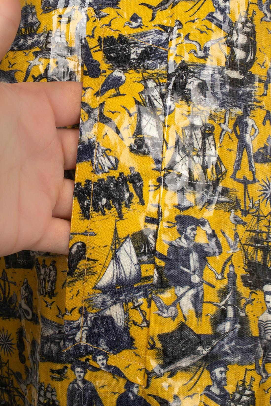 Jean Paul Gaultier Manteau en toile cirée jaune pour homme en vente 6