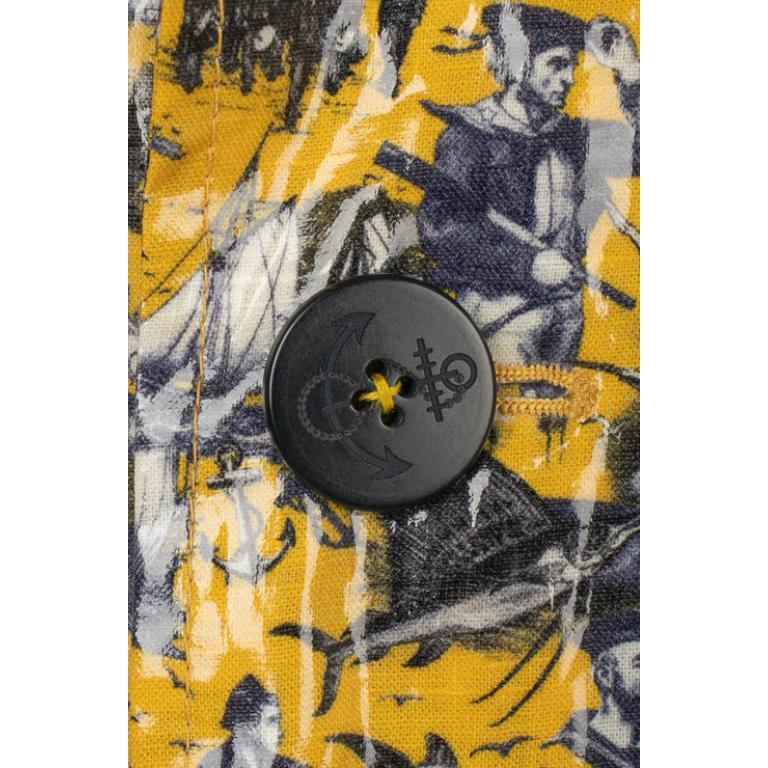 Jean Paul Gaultier Manteau en toile cirée jaune pour homme en vente 3
