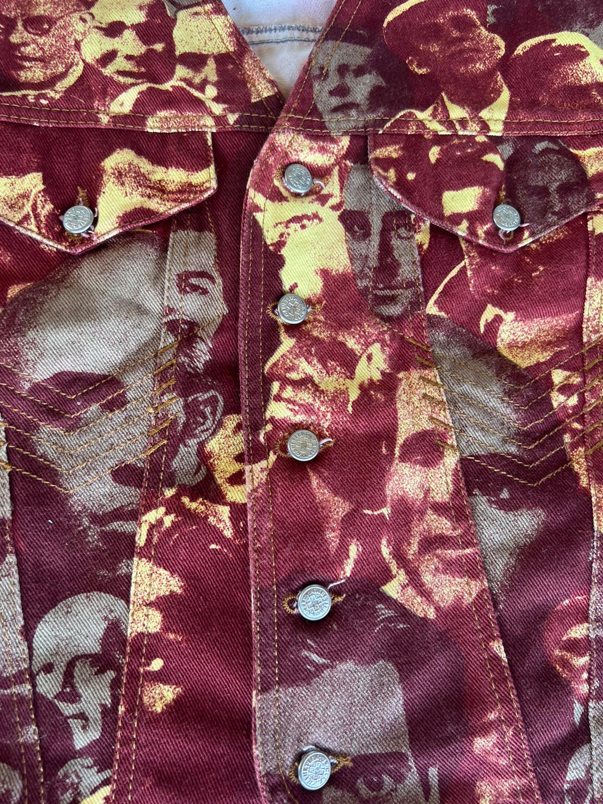 Jean Paul Gaultier	A/W	1992 Denim 'Gesichter'-Weste im Angebot 1