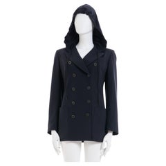 Jean Paul GaultierS/S 1990 "Rhapsody in Blue "Blazer à capuche double boutonnage