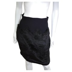 Jean Paul Gautier Black Faux Fur Skirt