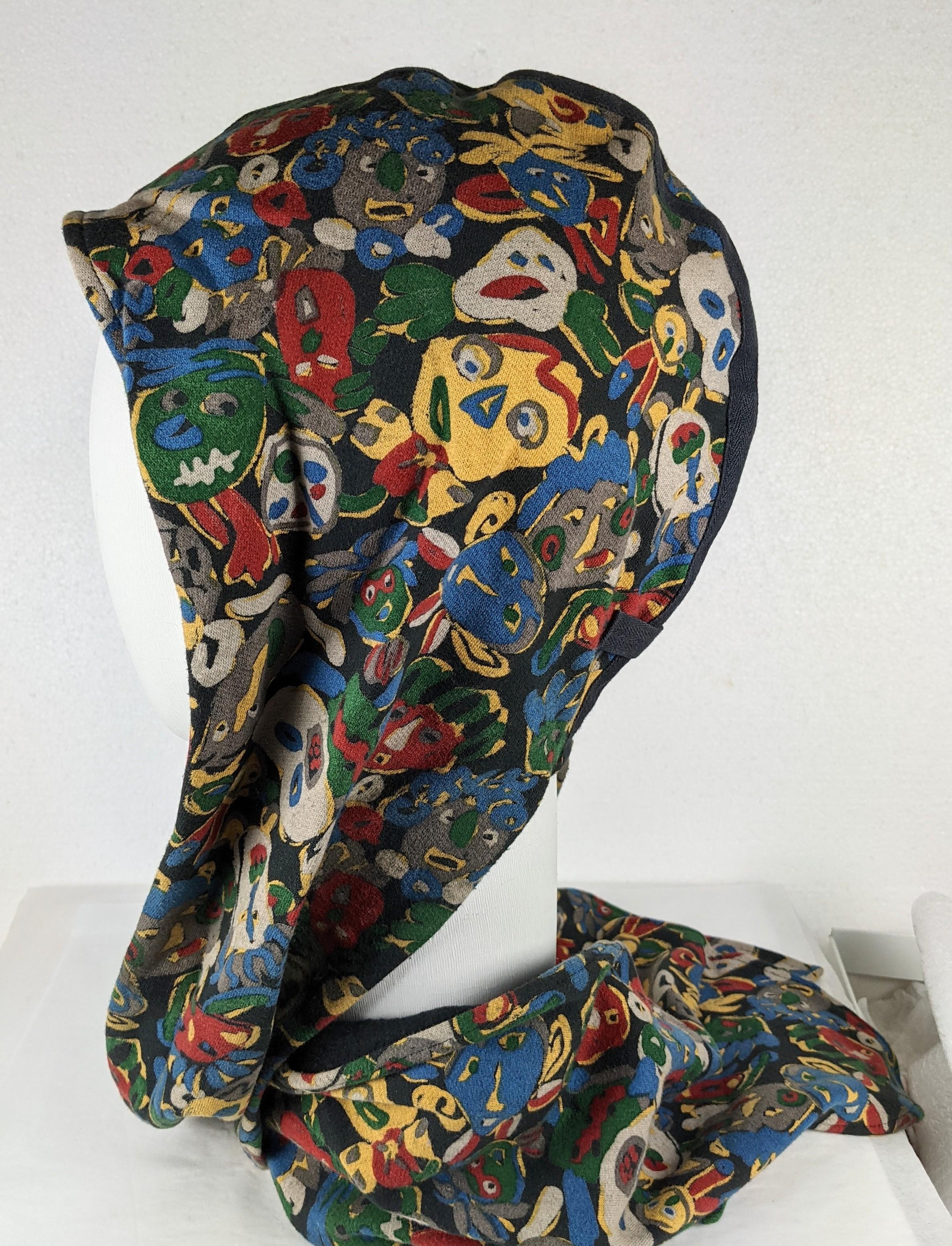 Jean Paul Gaultier Carnivalle-Schal mit Kopfschmuck H/W 1984 im Angebot 1