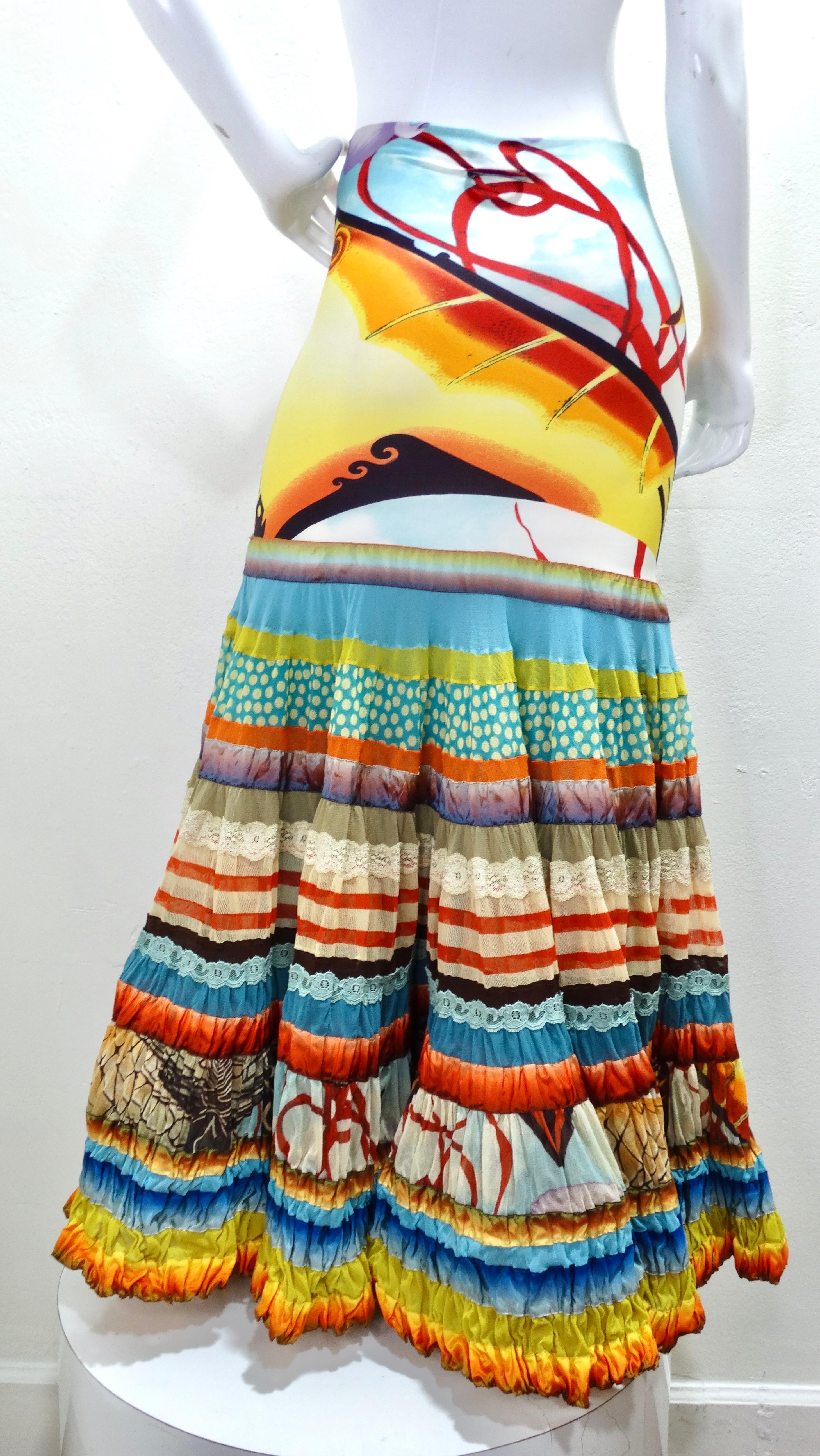 Jean Paul Gaultier Printed Tiered Full Skirt 2