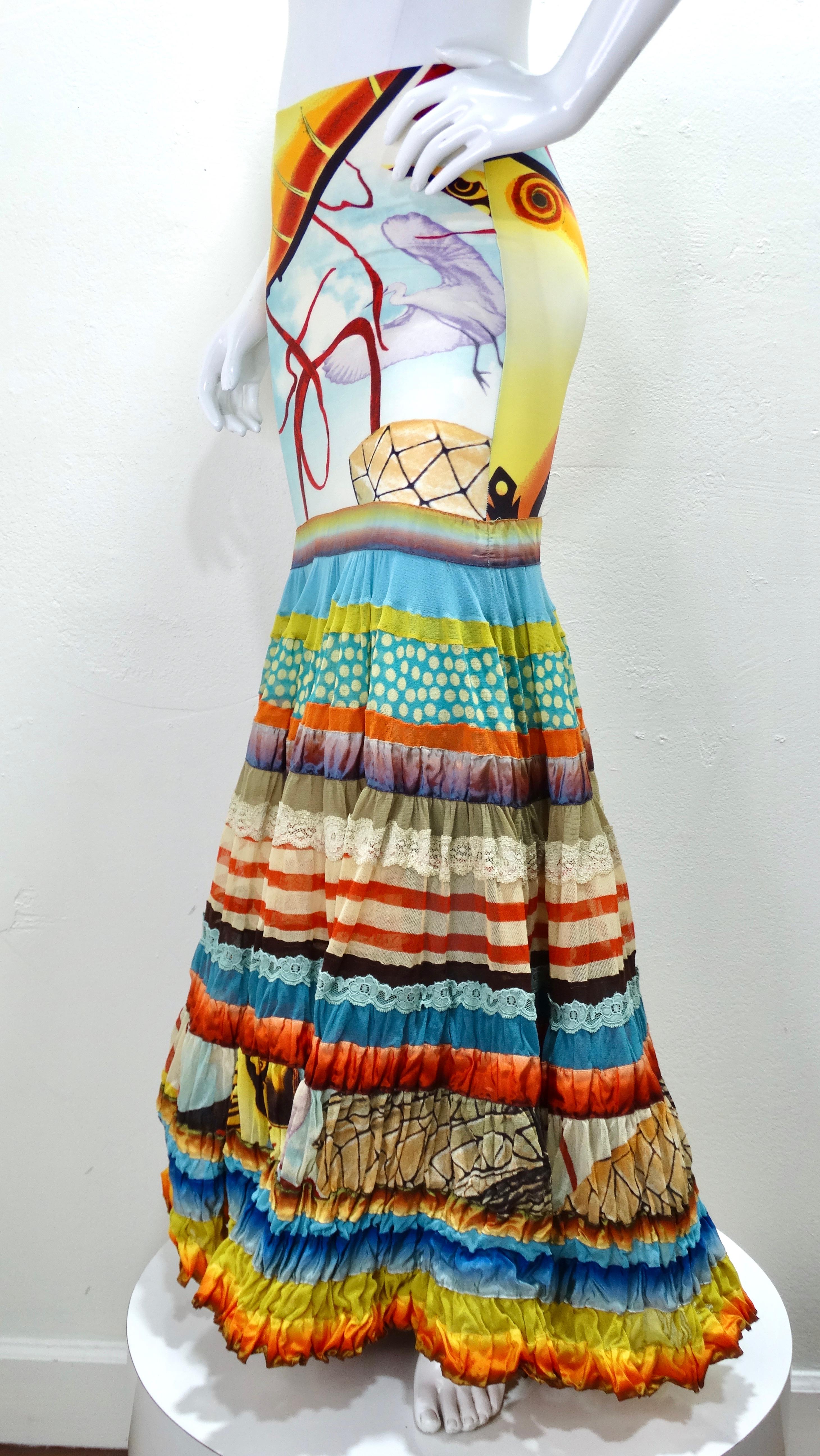 Jean Paul Gaultier Printed Tiered Full Skirt 3