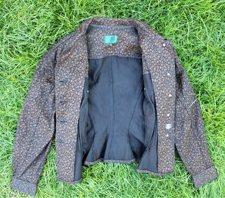 Veste Denim Junior Gaultier édition Limitée 1988 - Taille M - Couleur Gris Noir - Vintage