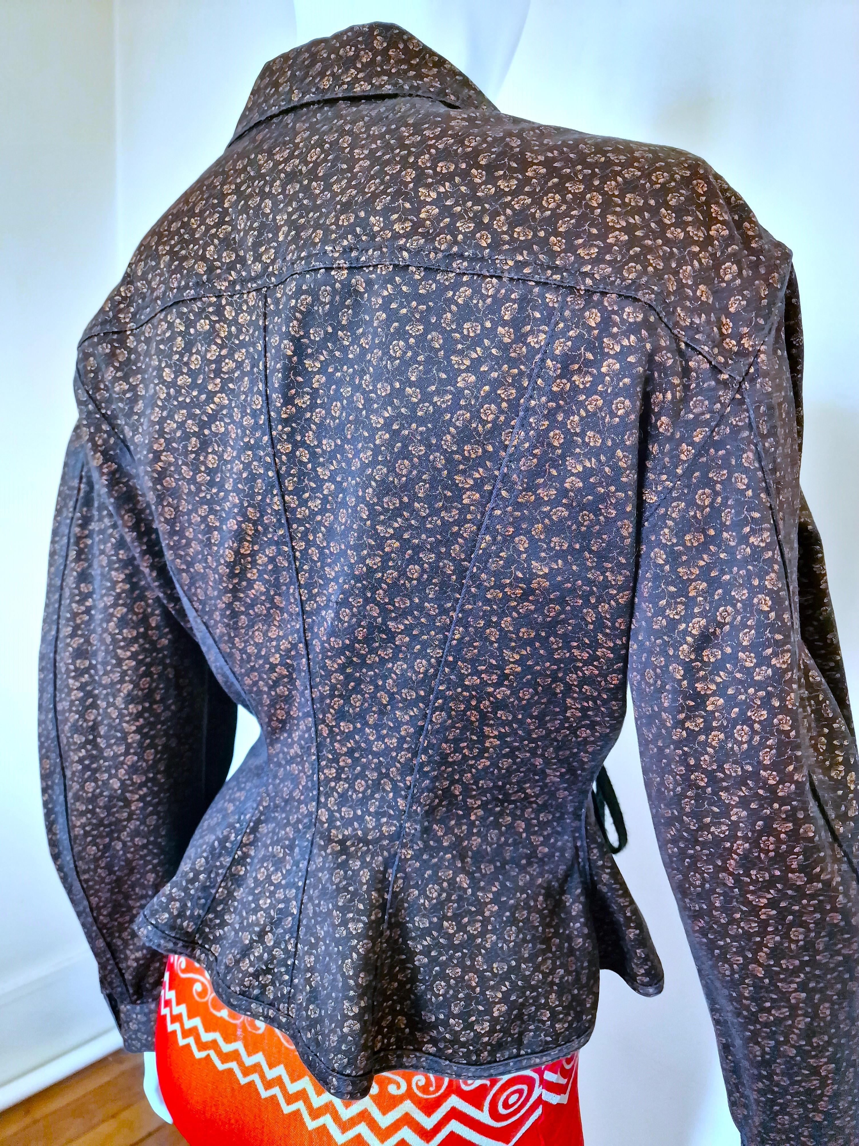 Jean Paul Junior Gaultier SS 1988 Runway Bonded Corset Denim Lace Up Jacket In Excellent Condition For Sale In PARIS, FR