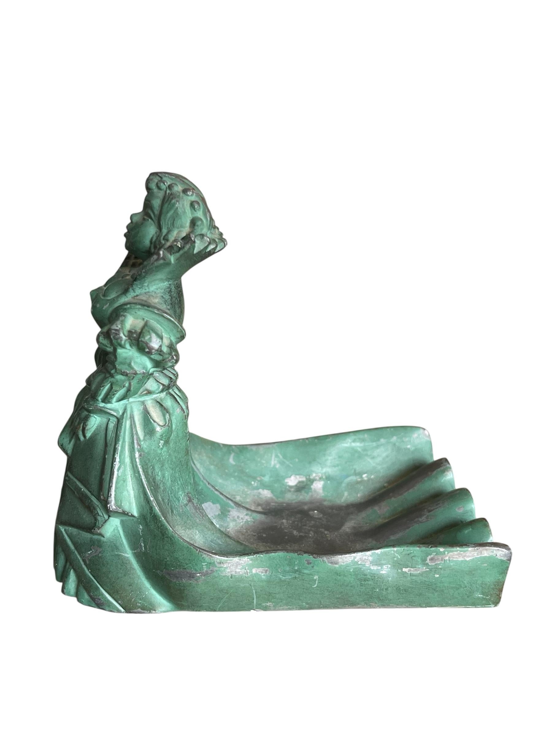 Hand-Carved Jean-paul Le Verrier - Art Deco Pocket Emptier For Sale