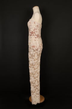 Jean-Paul Mattera Lace Bustier Jumpsuit