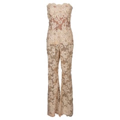 Jean-Paul Mattera Lace Bustier Jumpsuit