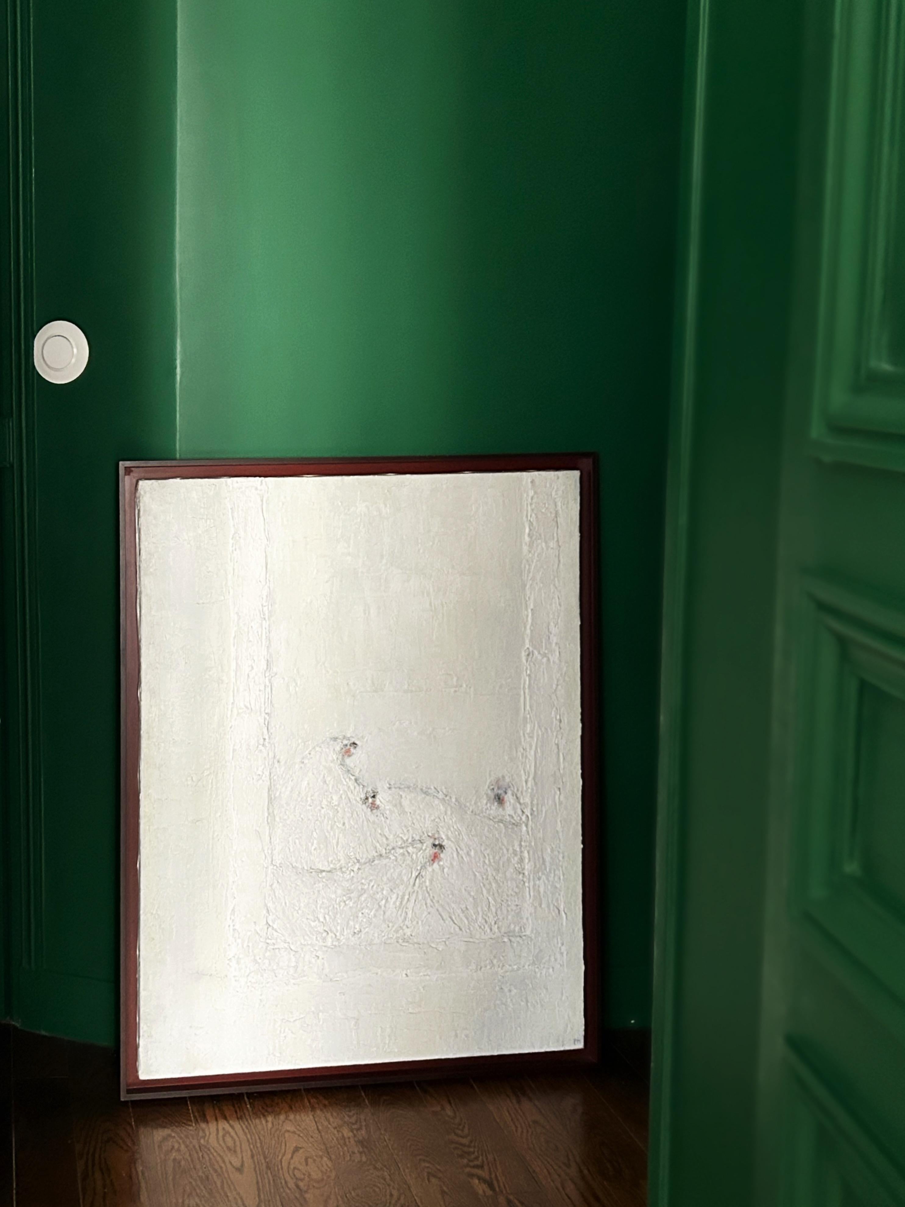 Jean-Paul Pichon-Martin, Gallinas, hacia 1995, Óleo sobre lienzo en venta 3