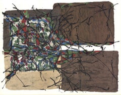 1966 Jean-Paul Riopelle 'Composition VIII-160' Abstract Brown France Lithograph