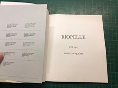 1967 After Jean-Paul Riopelle 'Riopelle (ETE)' Black France Book