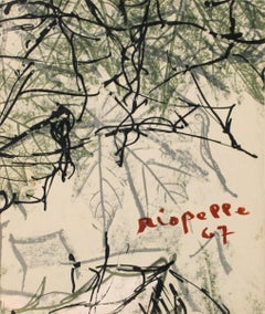 1967 Dopo Jean-Paul Riopelle "Riopelle (ETE)" Libro Nero Francia