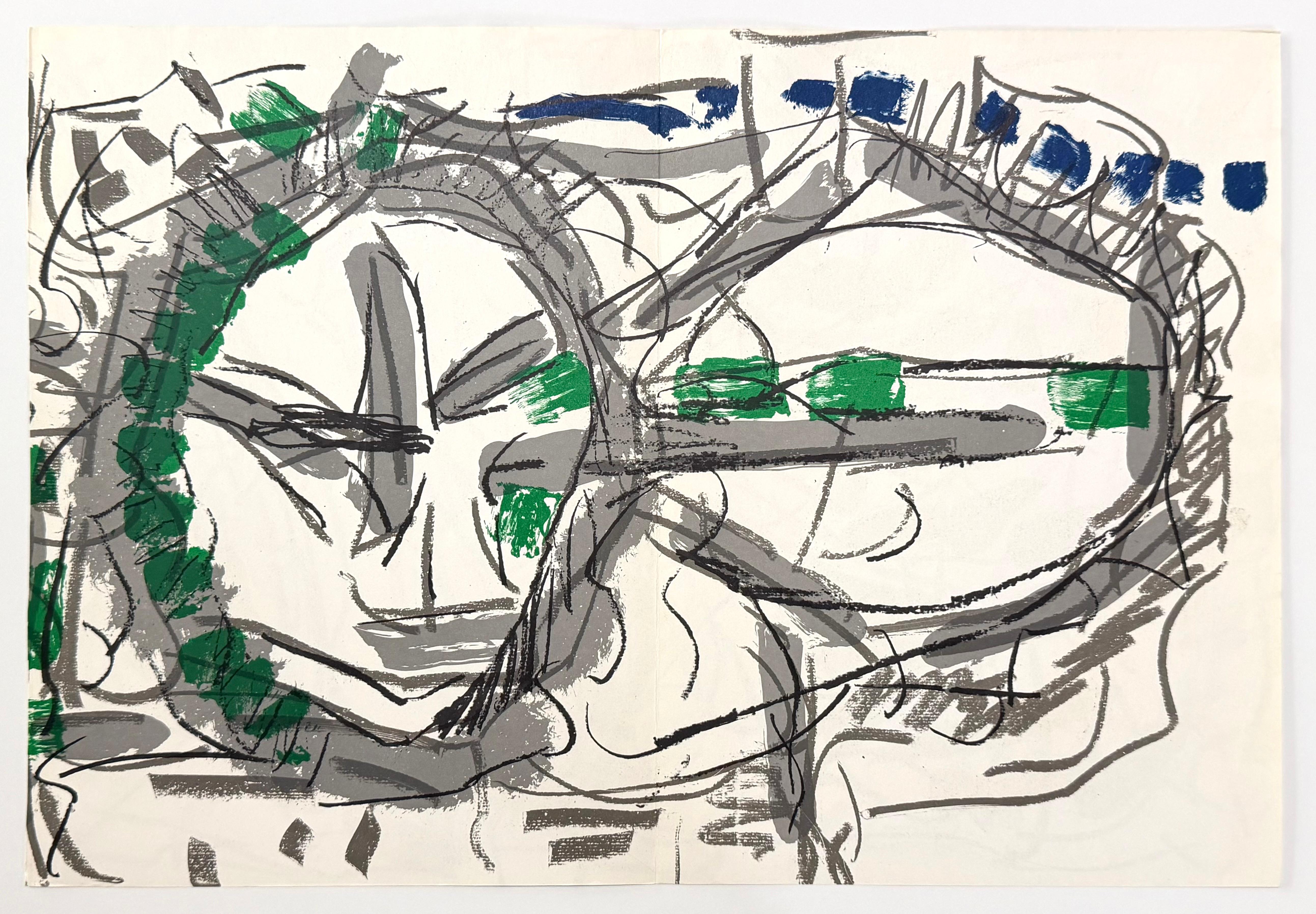 "Arctique" original lithograph - Print by Jean-Paul Riopelle