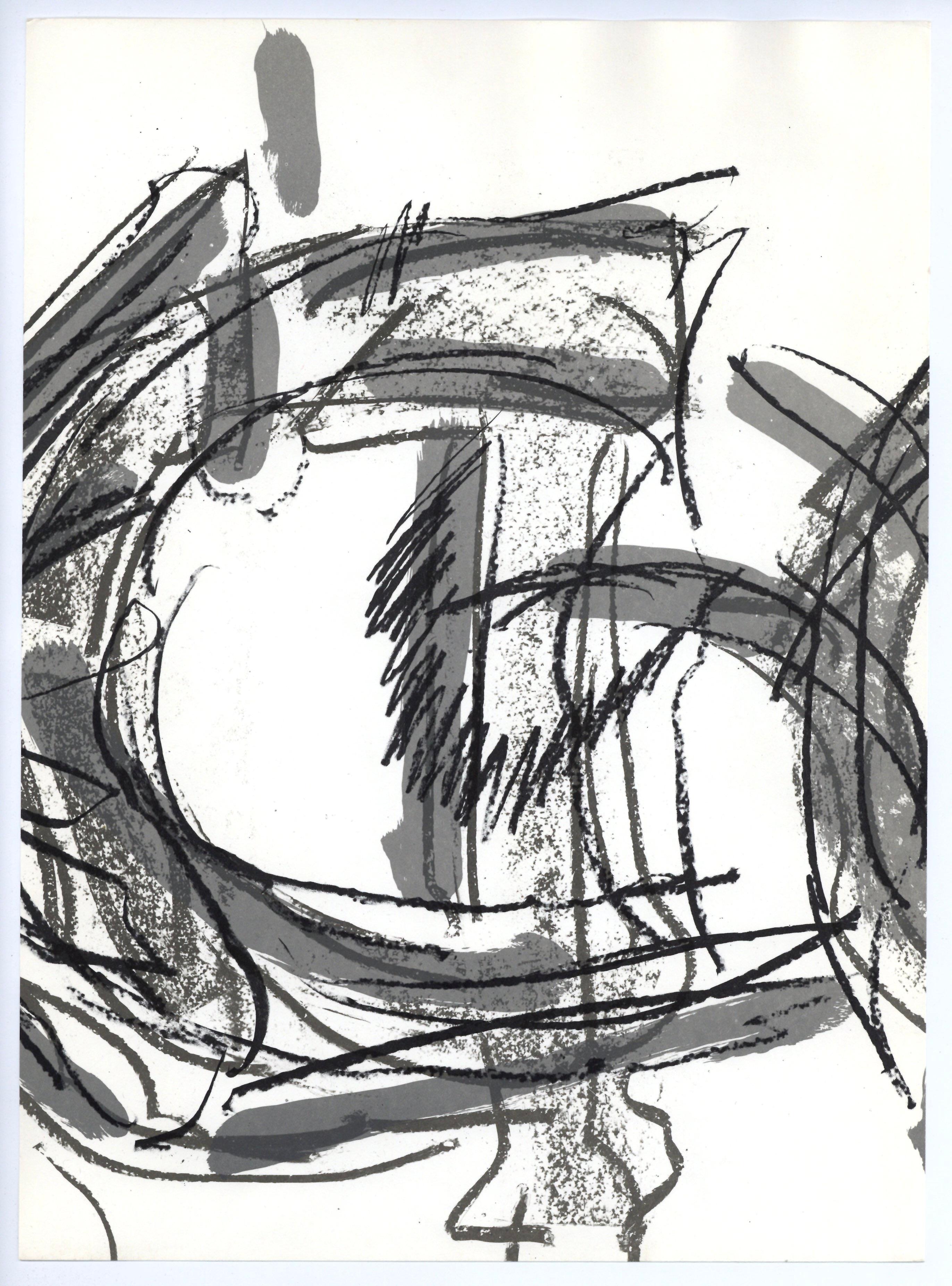 "Arctique" litografía original - Print de Jean-Paul Riopelle