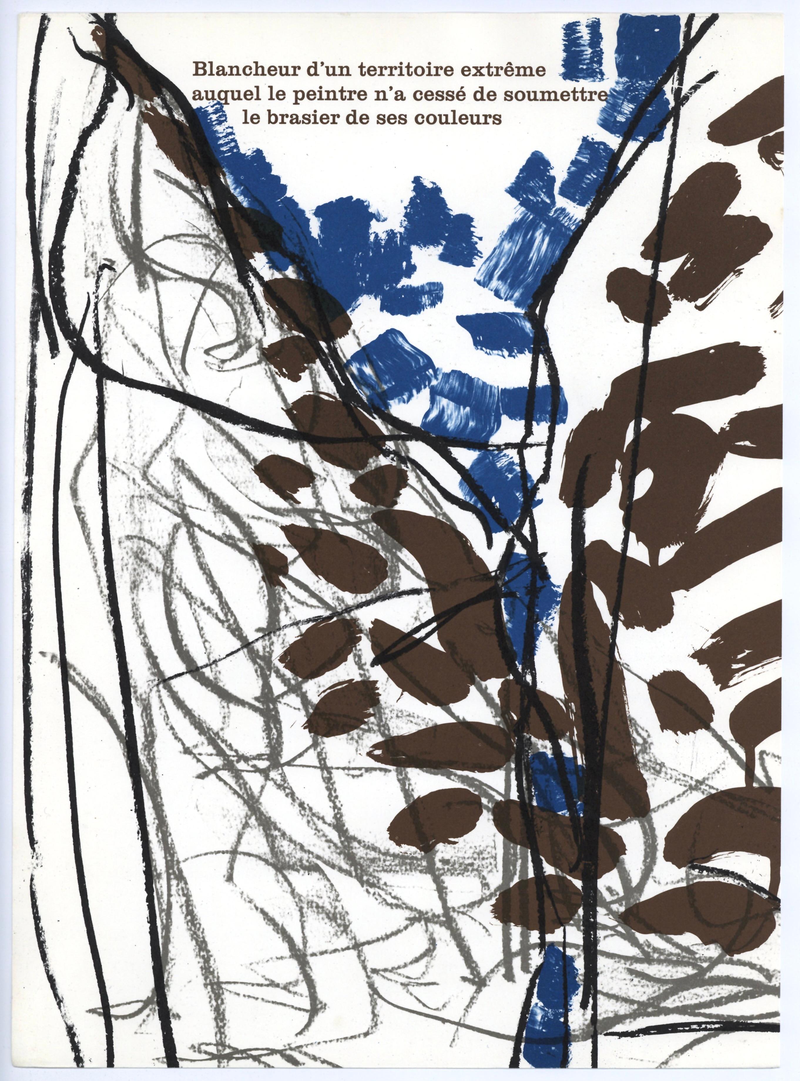 "Arctique" original lithograph - Print by Jean-Paul Riopelle