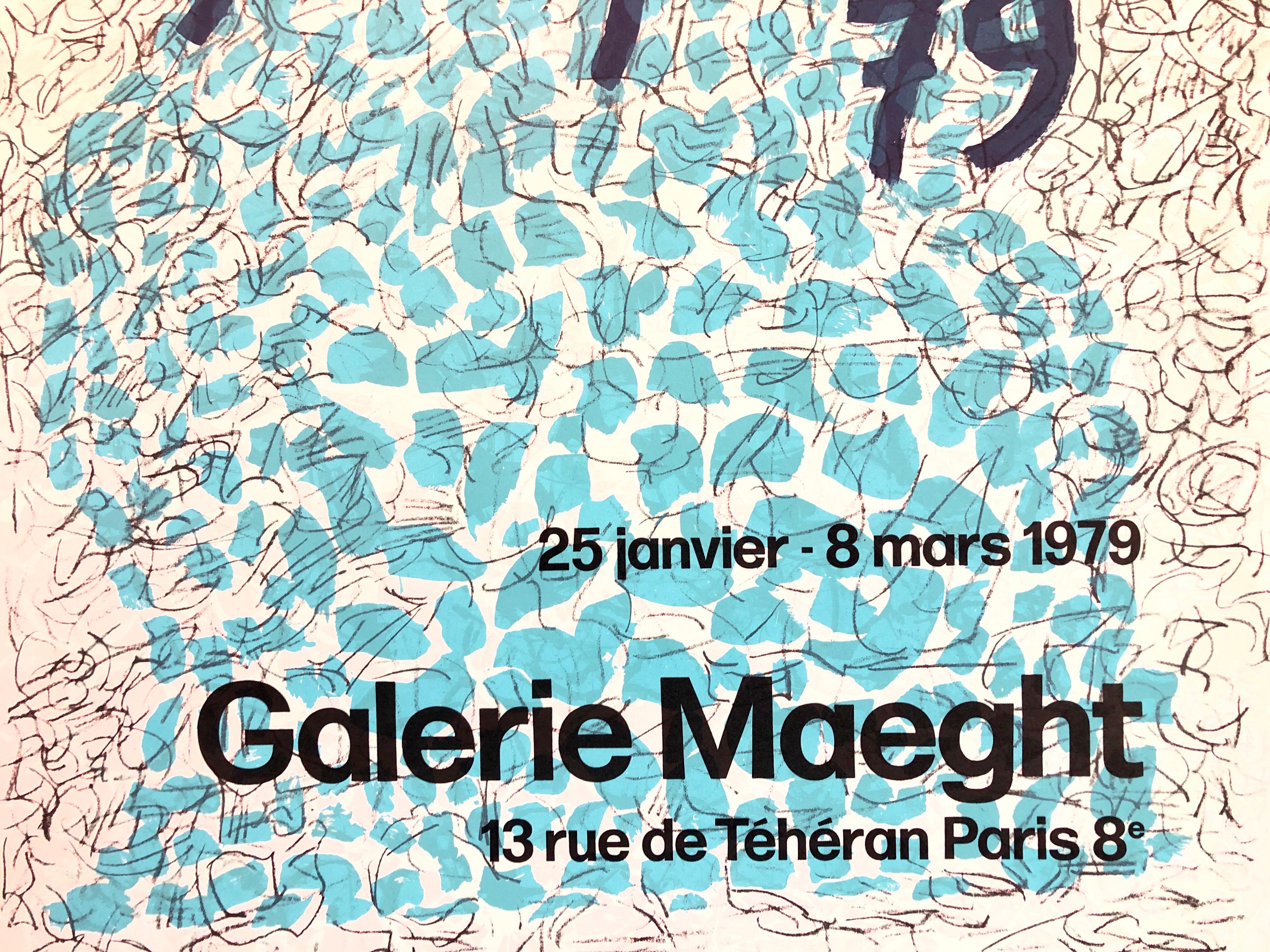Vintage gallery exhibition poster. 
The Galerie Maeght is a gallery of modern art in Paris, France, and Barcelona, Catalonia, Spain. The gallery was founded in 1936 in Cannes. The Paris gallery was started in 1946 by Aimé Maeght. The artists