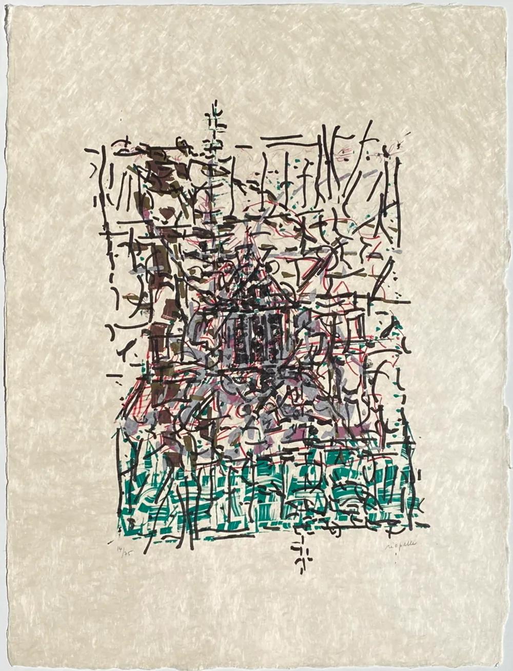 Abstract Print Jean-Paul Riopelle - Clocher caché