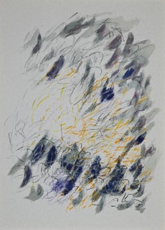 Vintage Composition - Original Lithograph by Jean-Paul Riopelle - 1968