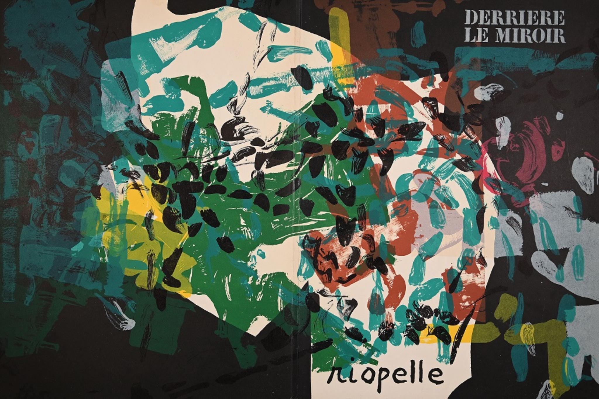 Jean-Paul Riopelle Abstract Print - Cover from Derriere Le Miroir - Original Lithograph by JP. Riopelle - 1968