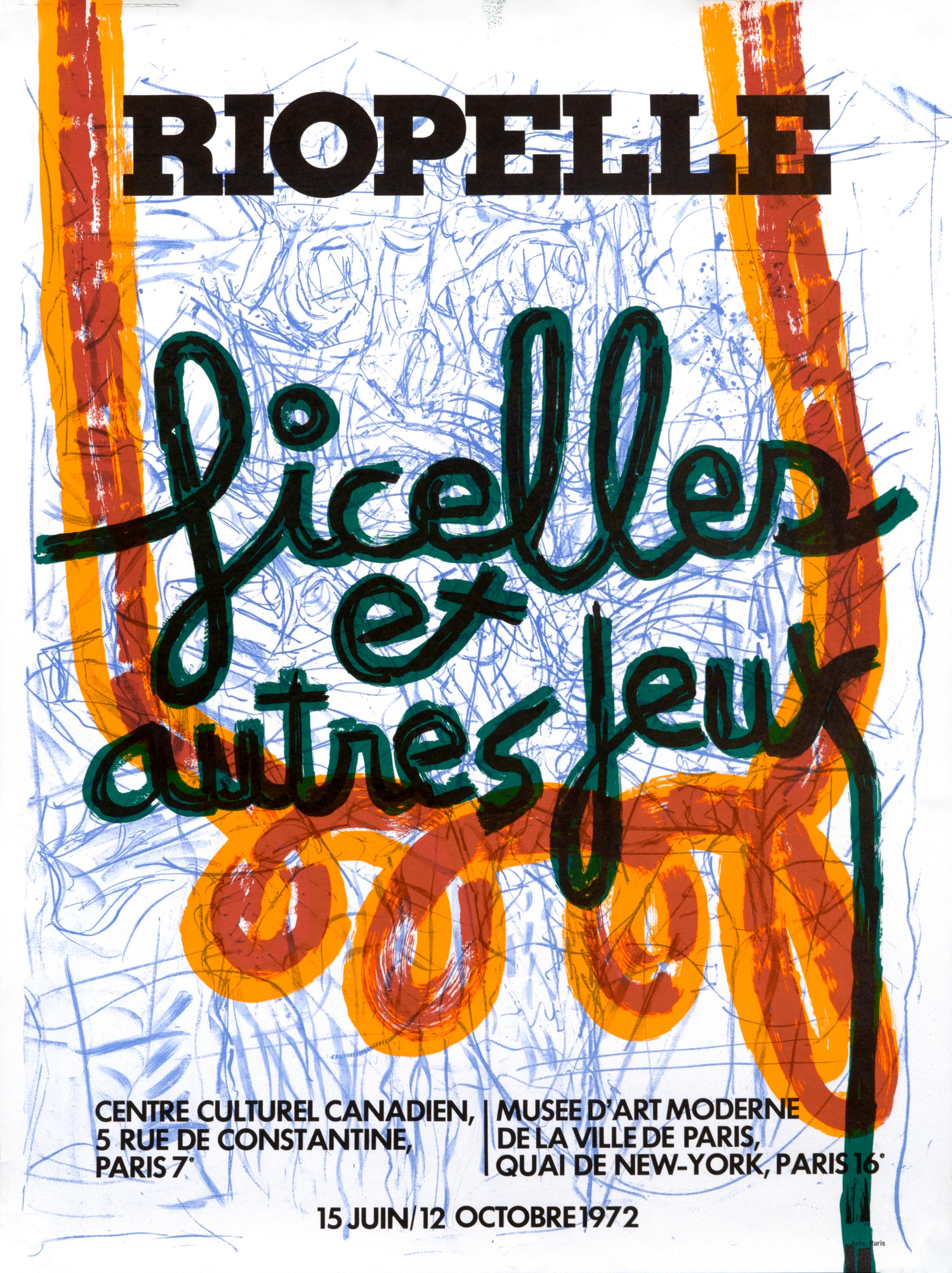 Jean-Paul Riopelle - "Ficelles et autres jeux" Riopelle Original Vintage  Exhibition Poster For Sale at 1stDibs