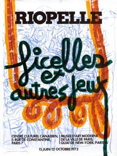 "Ficelles et autres jeux" Riopelle Original Vintage Exhibition Poster