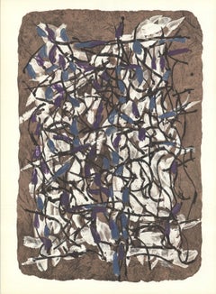 Jean-Paul Riopelle 'Composizione 160-IX' 1966- Litografia