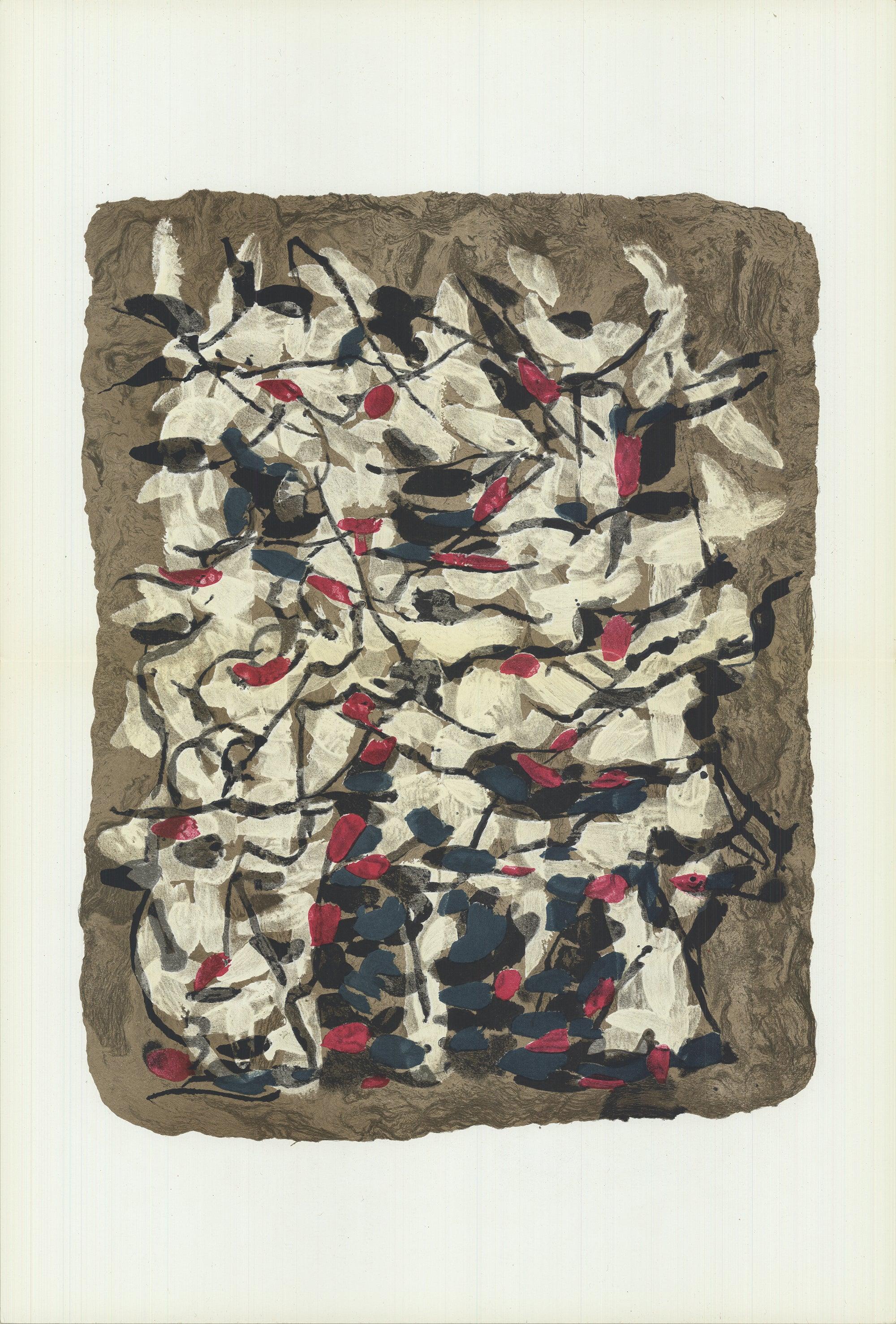 Jean-Paul Riopelle 'Composition IV-160' 1966- Lithographie Vintage