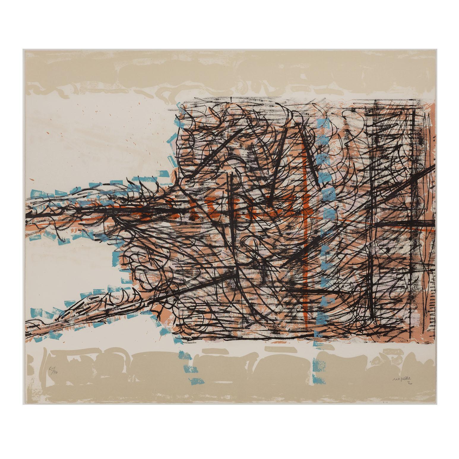 Le Sablier 2 - Abstract Expressionist Print by Jean-Paul Riopelle