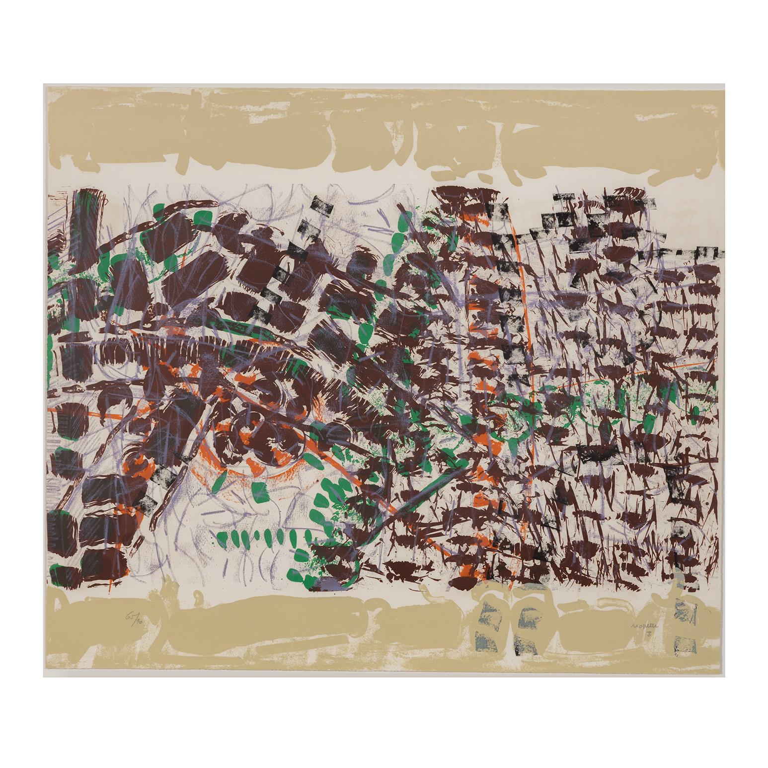 Le Sablier 3 - Abstract Expressionist Print by Jean-Paul Riopelle