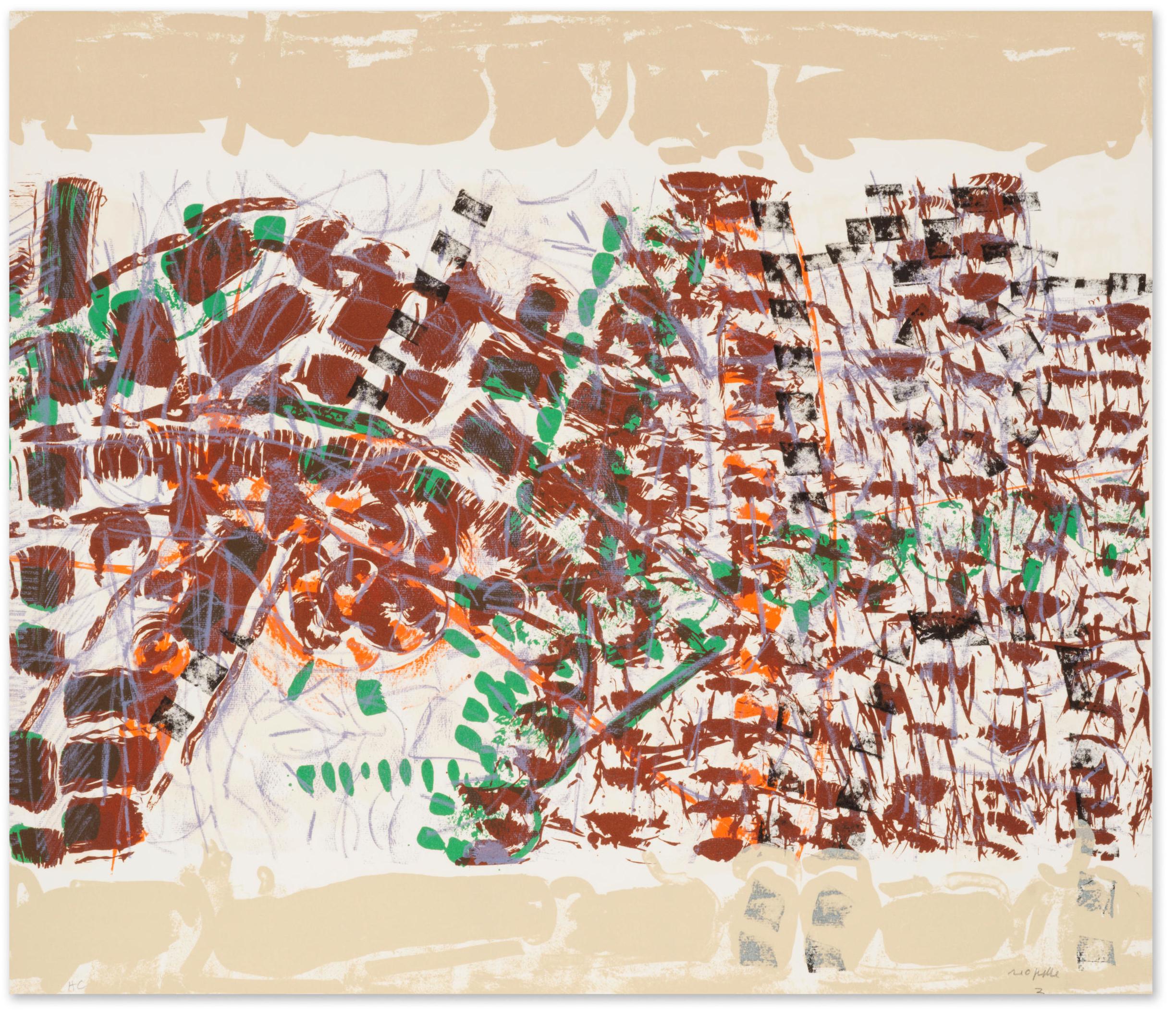 Jean-Paul Riopelle Abstract Print - Midi, Planche de la série "Le Sablier"