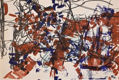 Mixed Colored Composition - Original Lithograph by Jean-Paul Riopelle - 1968