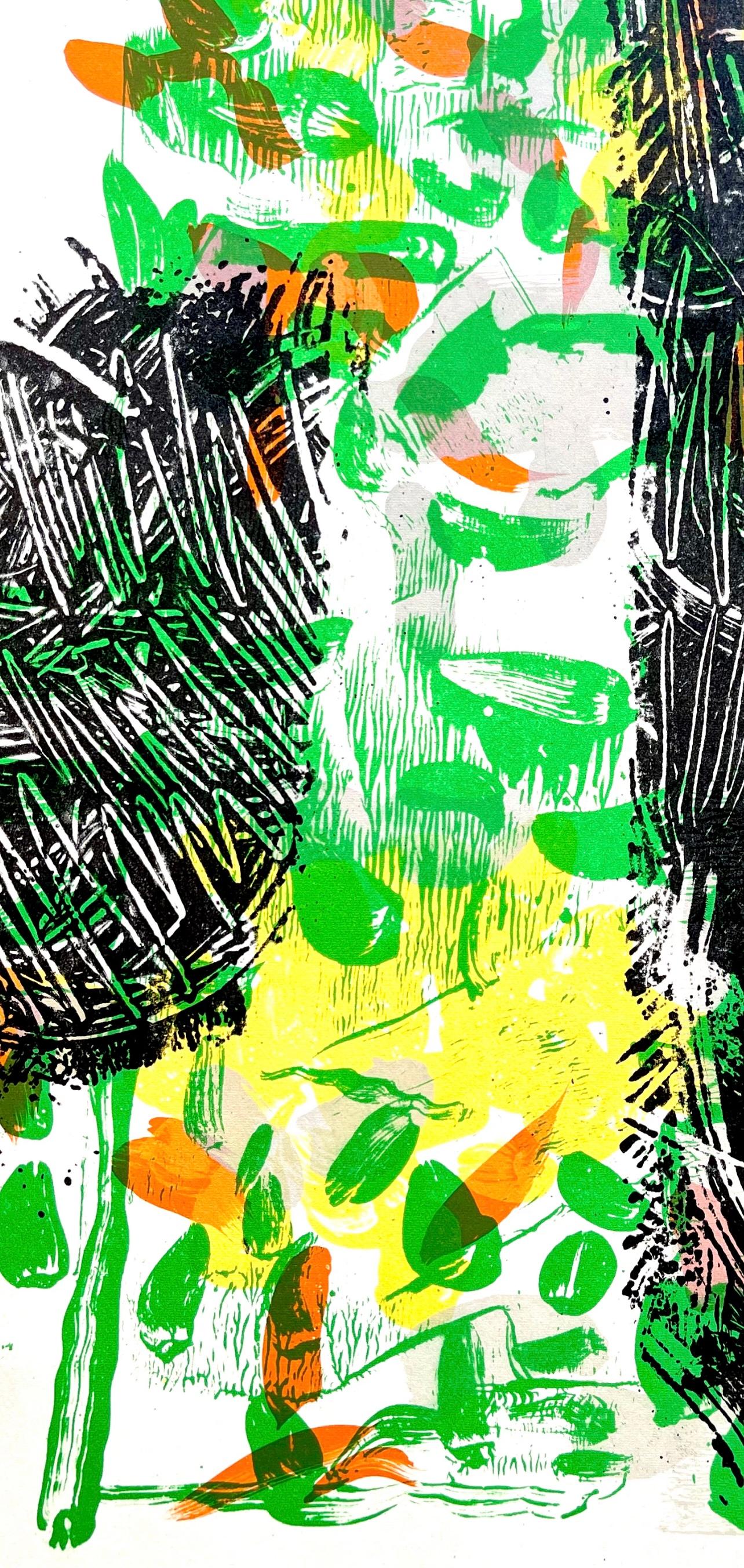 Riopelle, Composition, Derrière le miroir (après) - Print de Jean-Paul Riopelle