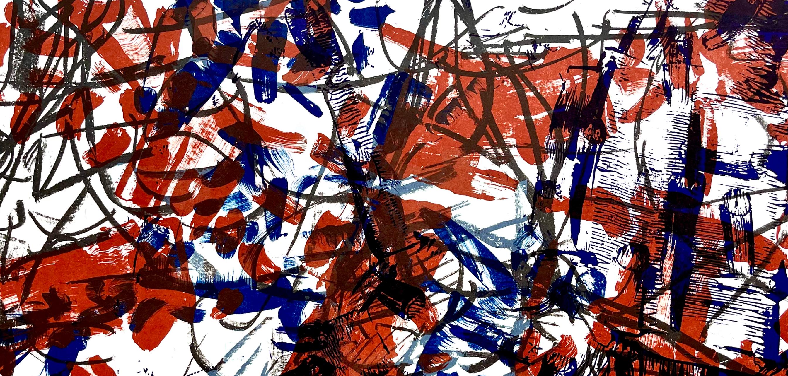Riopelle, Komposition, Derrière le miroir (nach) – Print von Jean-Paul Riopelle