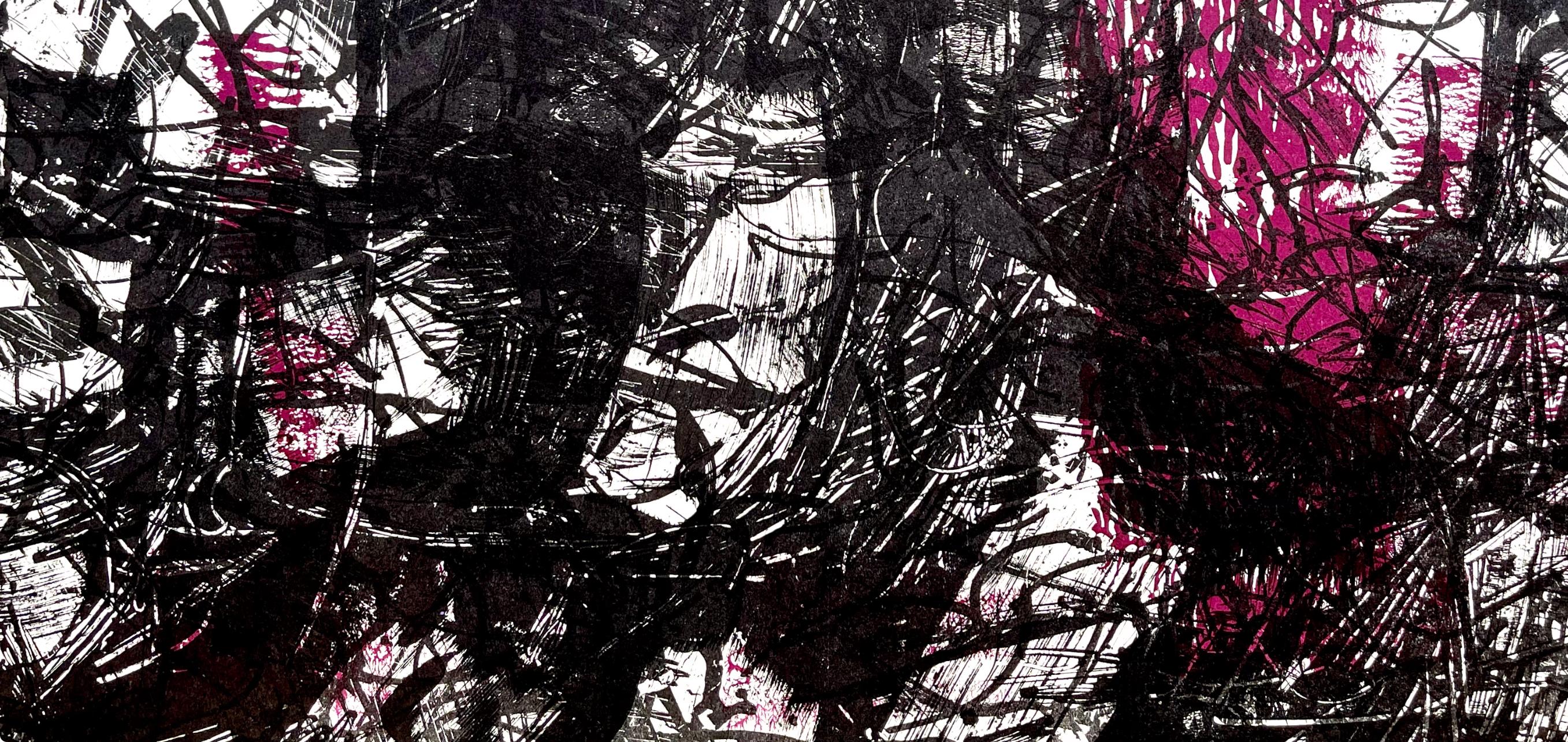 Riopelle, Composition, Derrière le miroir (après) - Print de Jean-Paul Riopelle