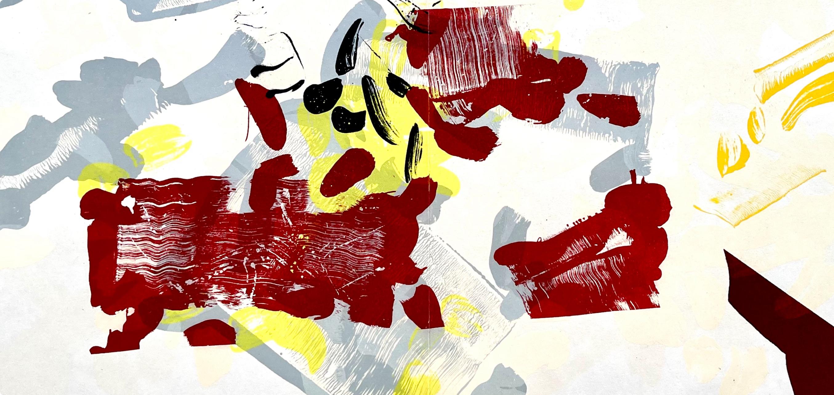 Riopelle, Composition, Derrière le miroir (après) - Print de Jean-Paul Riopelle