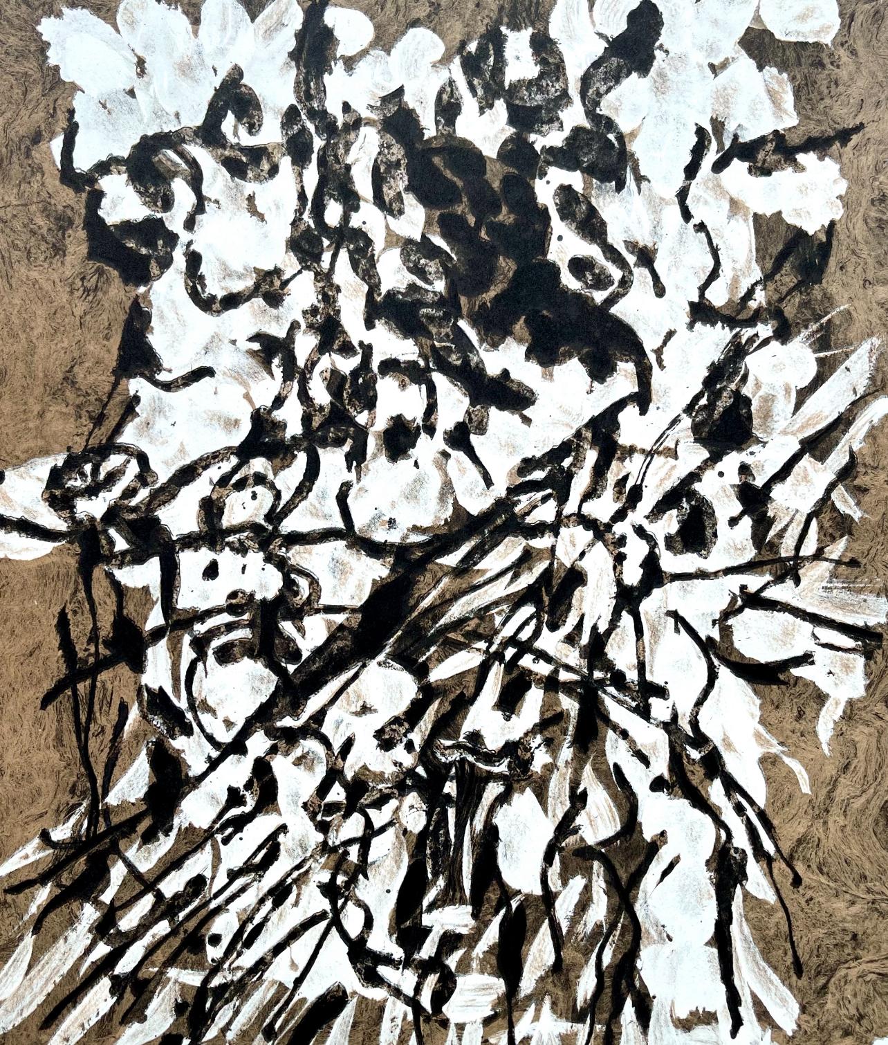 Riopelle, Composition, Derrière le miroir (après) - Print de Jean-Paul Riopelle